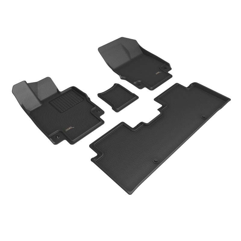 Genesis Gv60 Floor Mat Set - Front + Rear - 3D MAXpider - KAGU - Black - `23-`27